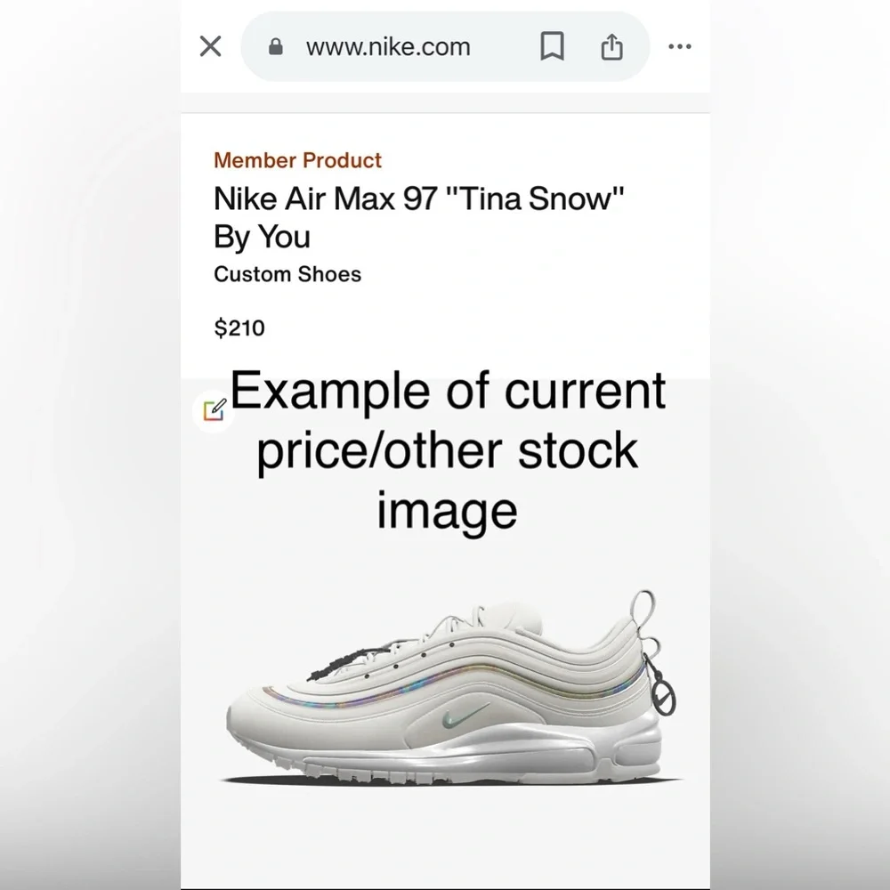 Nike Air Max 97 - New-like condition- See photos Size 7.5 Boys/ 6-6.5 Womens - Picture 2 of 12